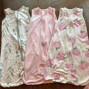 Adorable Pink and Floral Sleep Sacks